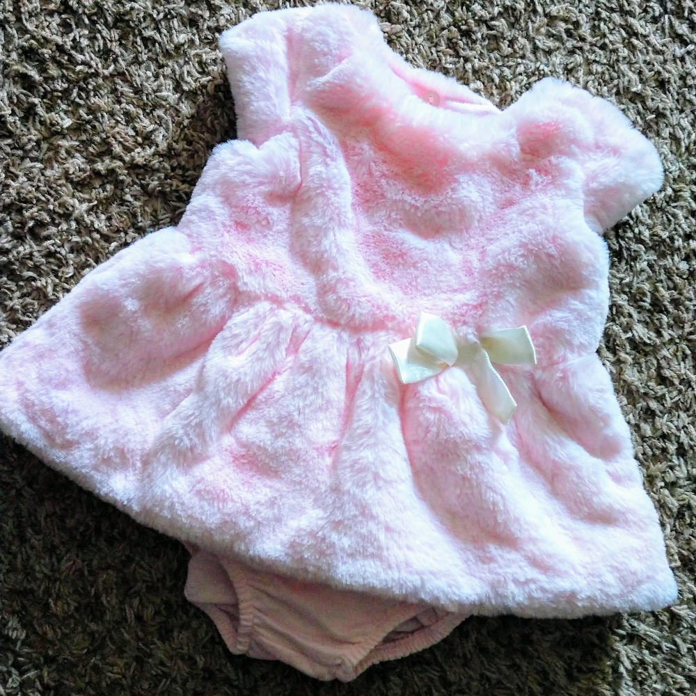 Cat & Jack faux fur baby dress